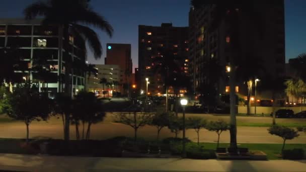 Πλάνα Του Δρόμου Palm Beach Νύχτα — Αρχείο Βίντεο
