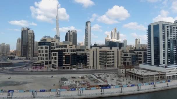 Luchtfoto Van Prachtige Stad Dubai — Stockvideo