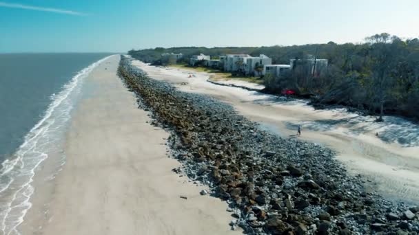 Imagens Cênicas Bela Praia Ondulada — Vídeo de Stock