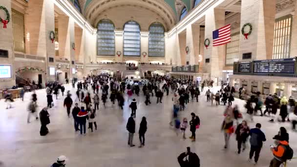 Нью Йорк Листопада 2018 Року Місцеві Жителі Туристи Ходять Головному — стокове відео