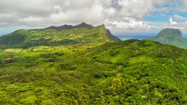 Veduta Aerea Della Spiaggia Morne Della Costa Mauritius Una Giornata — Foto Stock