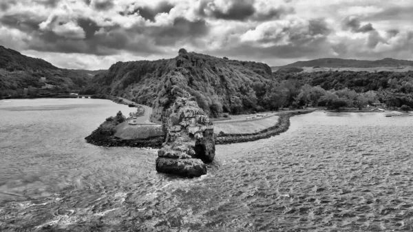 Popular Car Stop Point Captain Matthew Flinders Monument Mauritius Drone — Stock Photo, Image