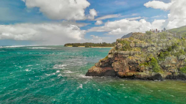 Maconde View Point Památník Kapitána Matthewa Flinderse Mauriciu Letecký Pohled — Stock fotografie