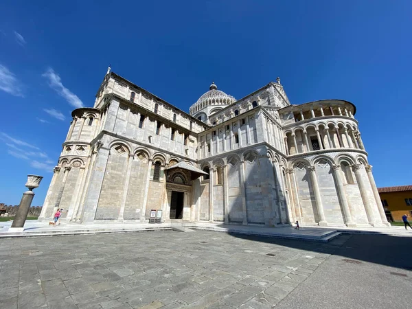 Campo Milagres Pisa Vista Panorâmica Sem Turistas Dia Ensolarado — Fotografia de Stock