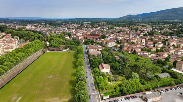 Increíble Vista Aérea Lucca Ciudad Medieval Toscana Italia —  Fotos de Stock