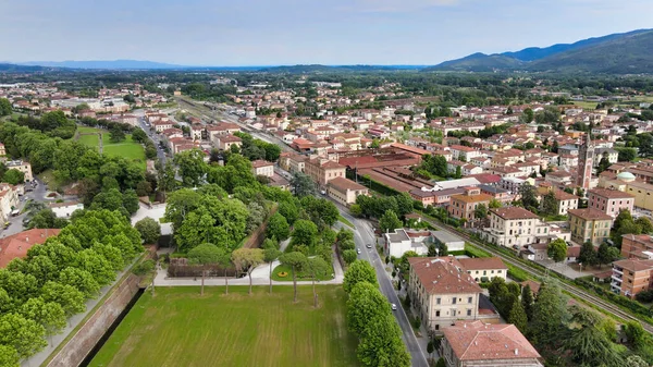 Incredibile Vista Aerea Della Città Medievale Lucca Toscana — Foto Stock