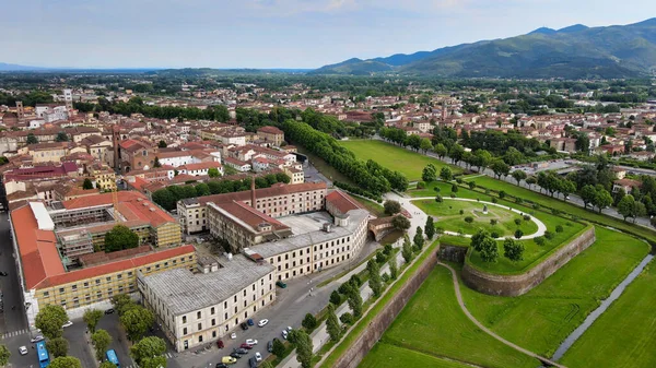 Increíble Vista Aérea Lucca Ciudad Medieval Toscana Italia —  Fotos de Stock