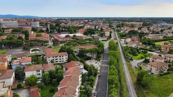 Vista Aérea Incrível Pisa Famosa Cidade Toscana Itália — Fotografia de Stock