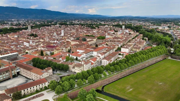 Incredibile Vista Aerea Lucca Toscana — Foto Stock