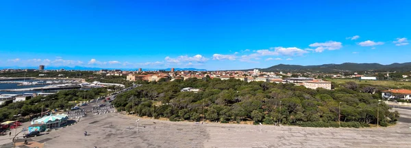 Удивительный Вид Воздуха Ливорно Ломаре Знаменитый Город Тосканы Итальянское Побережье — стоковое фото