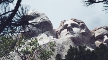 Rushmore Ulusal Anıtı 'nın panoramik manzarası, Güney Dakota, ABD