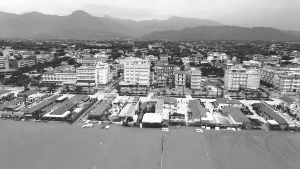 トスカーナのリド・カマイオーレ,航空写真 — ストック動画