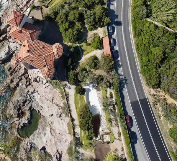 Increíble Vista Aérea Costa Calafuria Toscana Italia —  Fotos de Stock