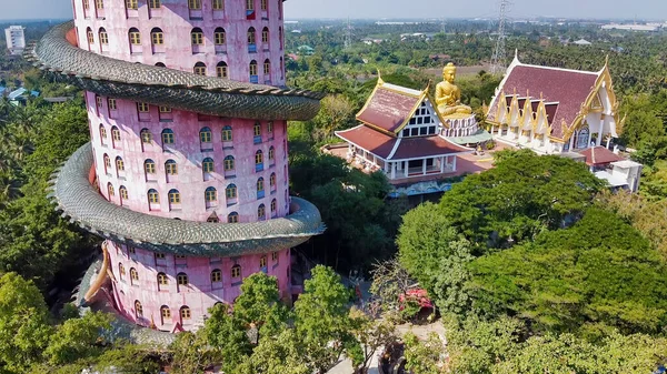 Bangkok Thailand Aralik 2019 Güneşli Bir Sabahta Wat Samphran Inanılmaz — Stok fotoğraf