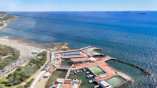 Amazing Aerial View Livorno Coastline Tuscany Leghorn Drone — Stock Photo, Image