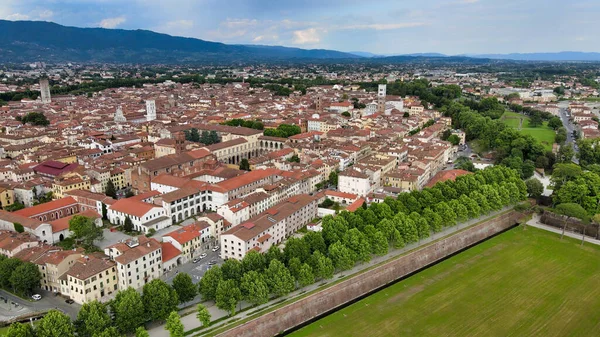 Atemberaubende Luftaufnahme Von Lucca Toskana — Stockfoto
