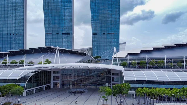 Singapur Januar 2020 Luftaufnahme Der Bucht Von Marina Mit Wolkenkratzern — Stockfoto