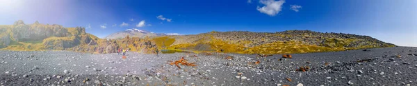 Djupalonssandur Black Beach Panoramic View Iceland Summer Season — Stock Photo, Image