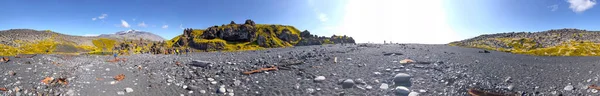 Djupalonssandur Black Beach Panoramautsikt Island Sommarsäsongen — Stockfoto