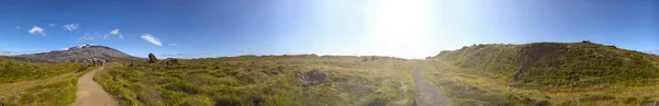 Djupalonssandur Black Beach Panoramic View Iceland Summer Season — 스톡 사진