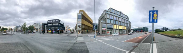 Reykjavik Iceland Серпня 2019 Міські Вулиці Під Час Літнього Заходу — стокове фото