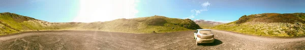 Snaefellsjokull National Park Crater Iceland Panoramic View — Stock Photo, Image