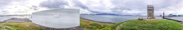 Reykjavik Ijsland August 2019 Prachtige Kustlijn Van Reykjavik Zomer Vanaf — Stockfoto