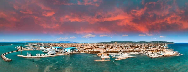 Prachtig Uitzicht Vanuit Lucht Livorno Lungomare Beroemde Stad Van Toscane — Stockfoto