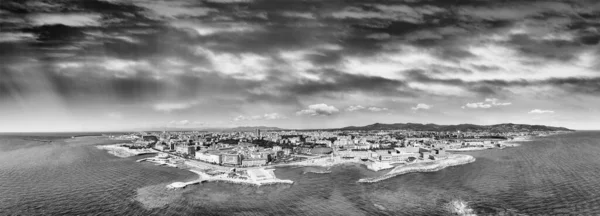 Livorno Lungomare Nin Muhteşem Hava Manzarası Ünlü Toskana Kasabası Dan — Stok fotoğraf