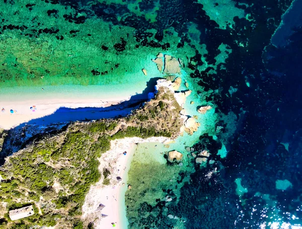 Isla Elba Italia Increíble Vista Aérea Hacia Abajo Desde Dron — Foto de Stock