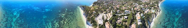 Elba Island Italië Verbazingwekkend Neerwaarts Uitzicht Vanuit Drone Van Capo — Stockfoto