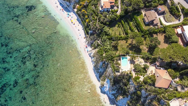 Isola Elba Italia Incredibile Vista Aerea Della Spiaggia Padulella Vicino — Foto Stock