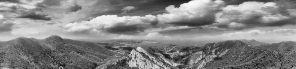 Insel Elba Italien Erstaunliche Luftaufnahme Von Bergen Und Landschaft Aus — Stockfoto
