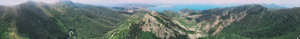 Ilha Elba Itália Vista Aérea Incrível Drone Montanhas Paisagem — Fotografia de Stock