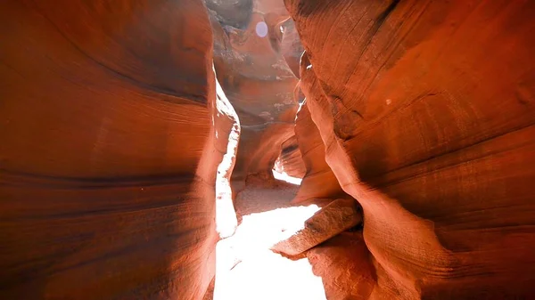 Moviéndose Dentro Del Increíble Antelope Canyon Estados Unidos Movimiento Lento —  Fotos de Stock