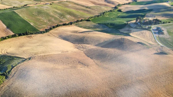 Tuscany Campaigns Aerial View Hills Summer Season Italy — Stock Photo, Image