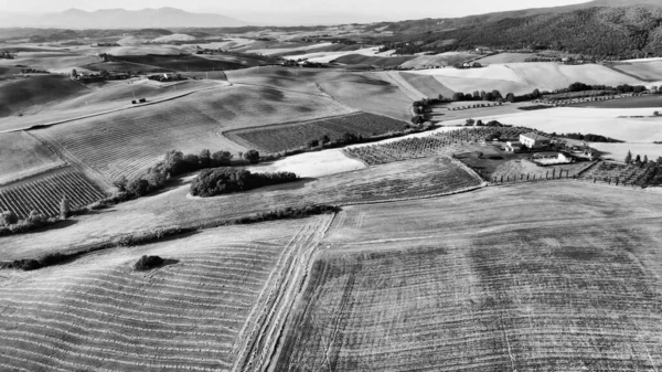 Luchtfoto Van Tuscan Countryisde Italië — Stockfoto