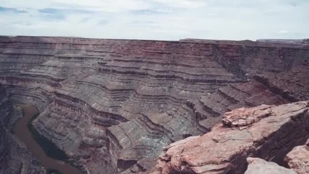 Csodálatos természeti táj Goosenecks State Park, USA — Stock videók