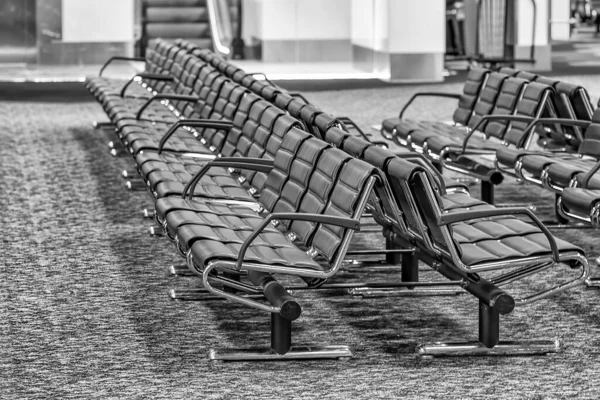 Sala Espera Vazia Aeroporto Coronavírus Covid Vezes — Fotografia de Stock