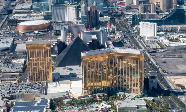 Amazing Aerial View Las Vegas City Skyline Beautiful Summer Day — Stock Photo, Image