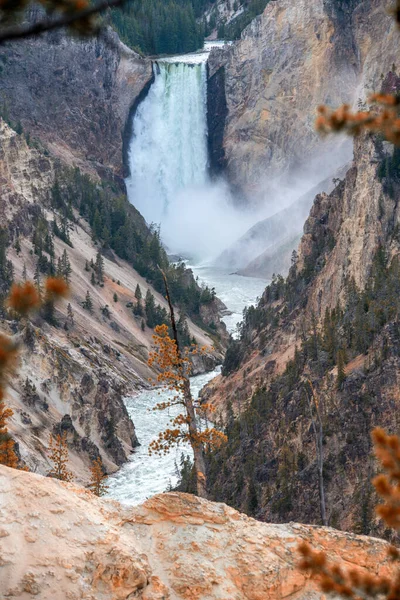 Incredibili Cascate Nel Parco Nazionale Yellowstone Wyoming — Foto Stock