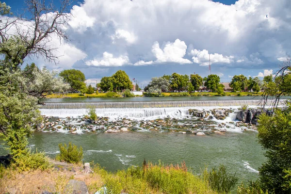 Idaho Falls Idaho Cachoeiras Temporada Verão — Fotografia de Stock