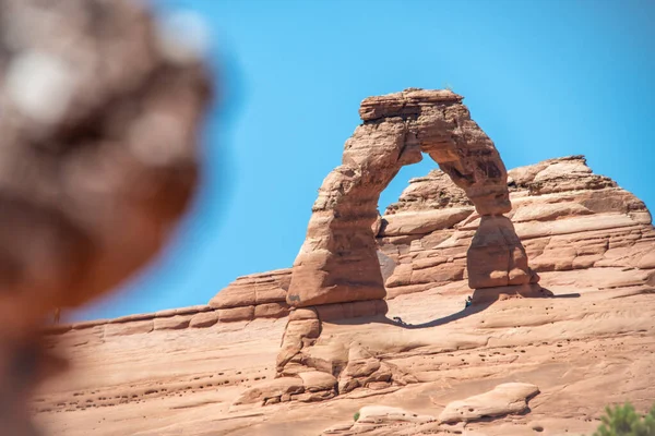 Delicate Arch Arches National Park Utah View Lower Viewpoint — Stock Photo, Image