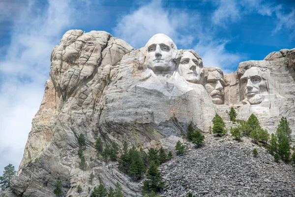 Berühmtes Wahrzeichen Und Skulptur Mount Rushmore National Monument Der Nähe — Stockfoto