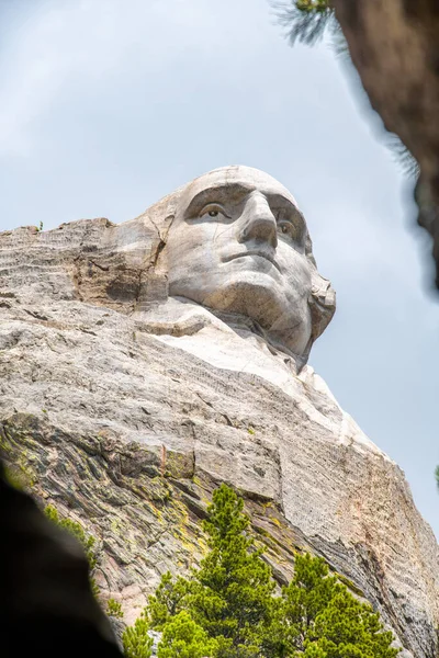 Slavný Památník Sochy George Washingtona Národní Památka Mount Rushmore Poblíž — Stock fotografie