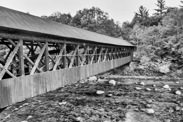 Bartlett October 2015 Covered Bridge New England Foliage Season — Stock Photo, Image