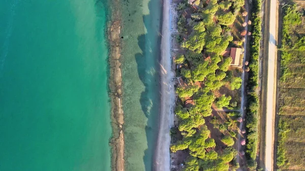 Incredibile Vista Aerea Della Costa Toscana Italia Dal Drone — Foto Stock