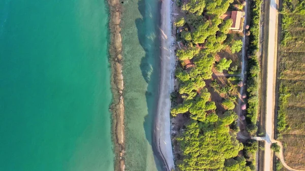 Erstaunliche Luftaufnahme Der Toskanischen Küste Italien Aus Der Drohne — Stockfoto