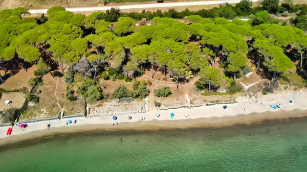 Increíble Vista Aérea Costa Toscana Italia Desde Dron — Foto de Stock