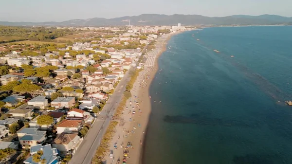 Prachtig Uitzicht Vanuit Lucht Toscaanse Kust Italië Vanaf Drone — Stockfoto